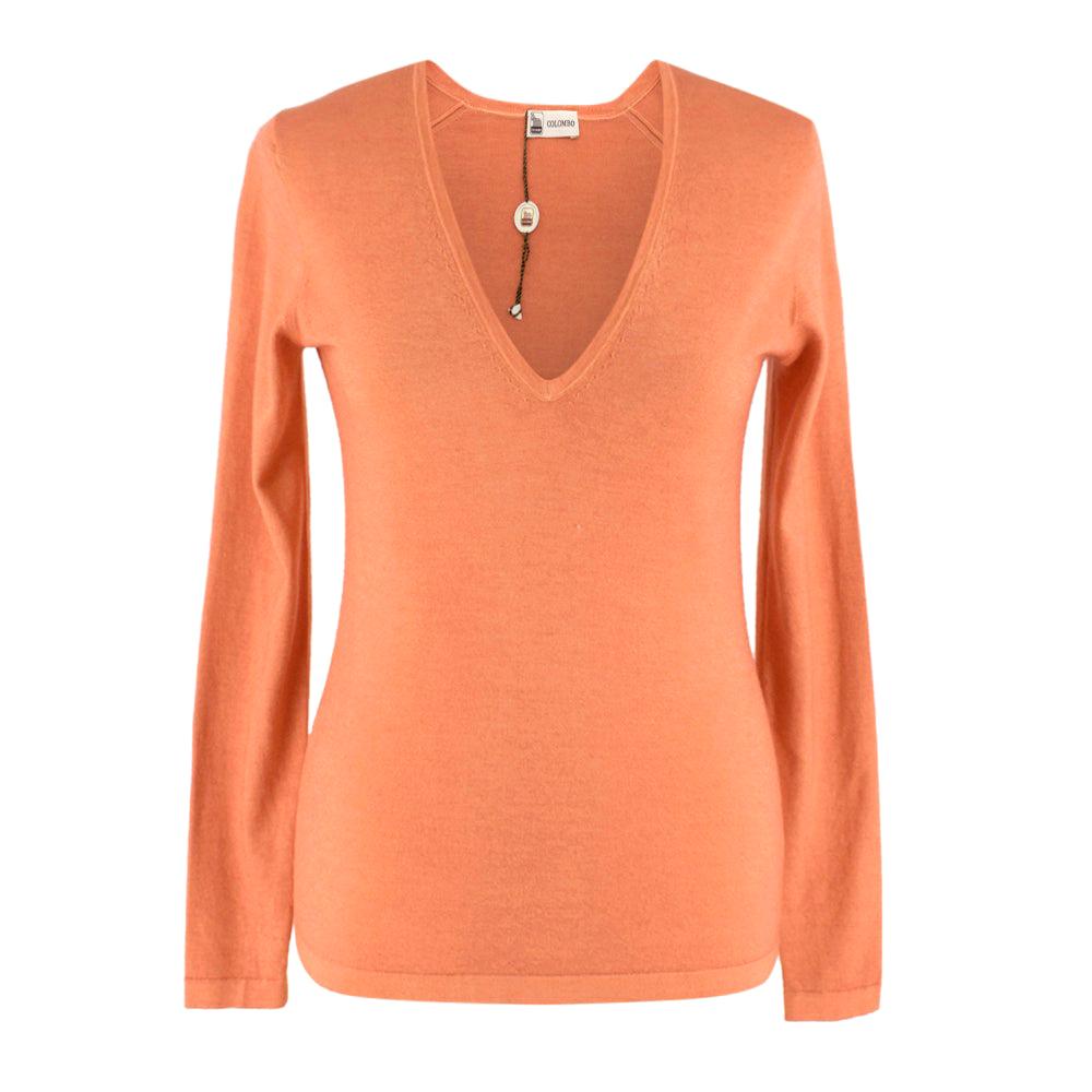 Colombo Peach Cashmere Long sleeve Top - Size US 4 For Sale