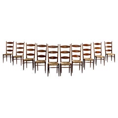 Colombo Sanguineti Chiavarine Dining Chairs, 1948, Set of 10