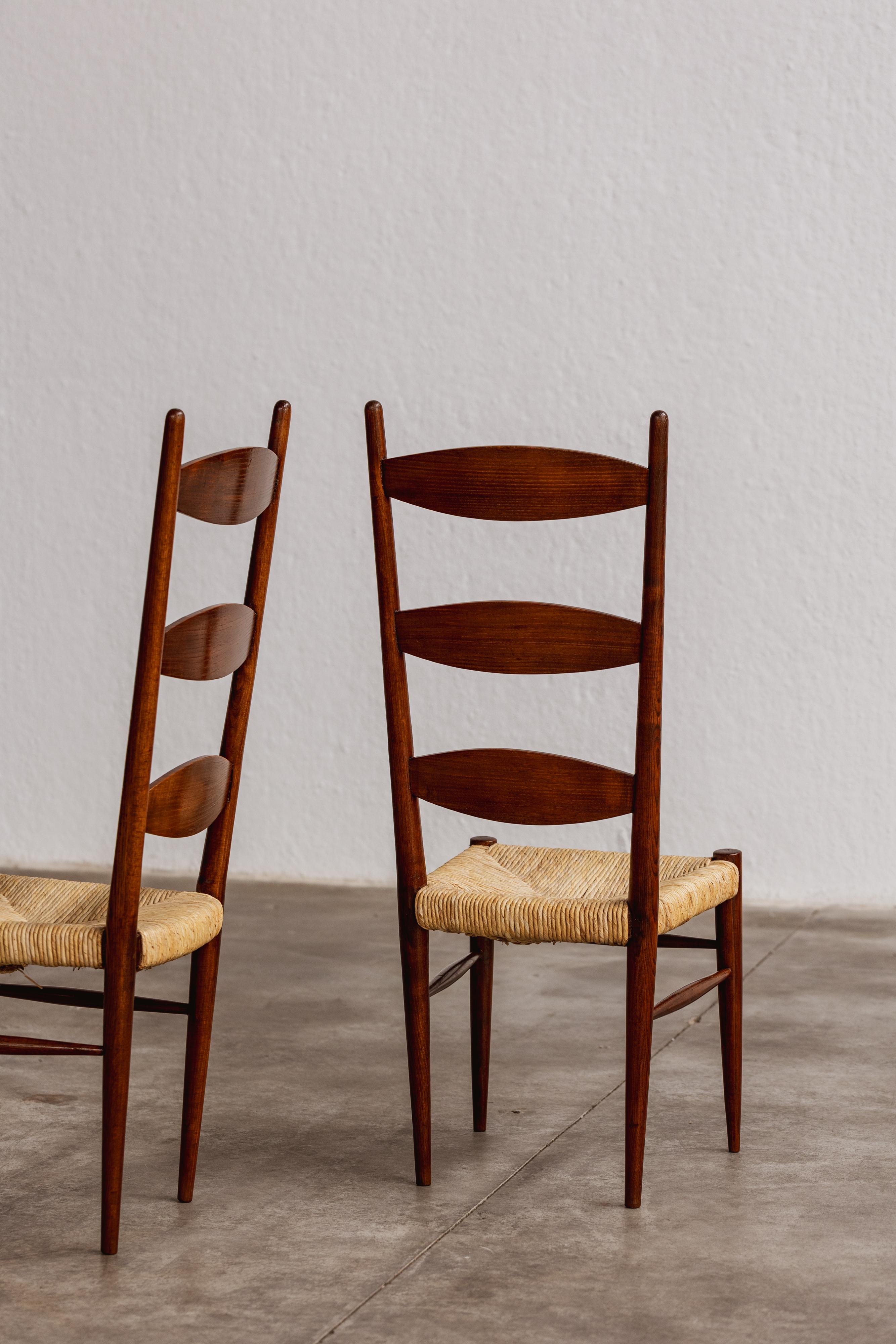 italien Chaises de salle à manger Colombo Sanguineti Chiavarine, 1948, lot de 2 en vente