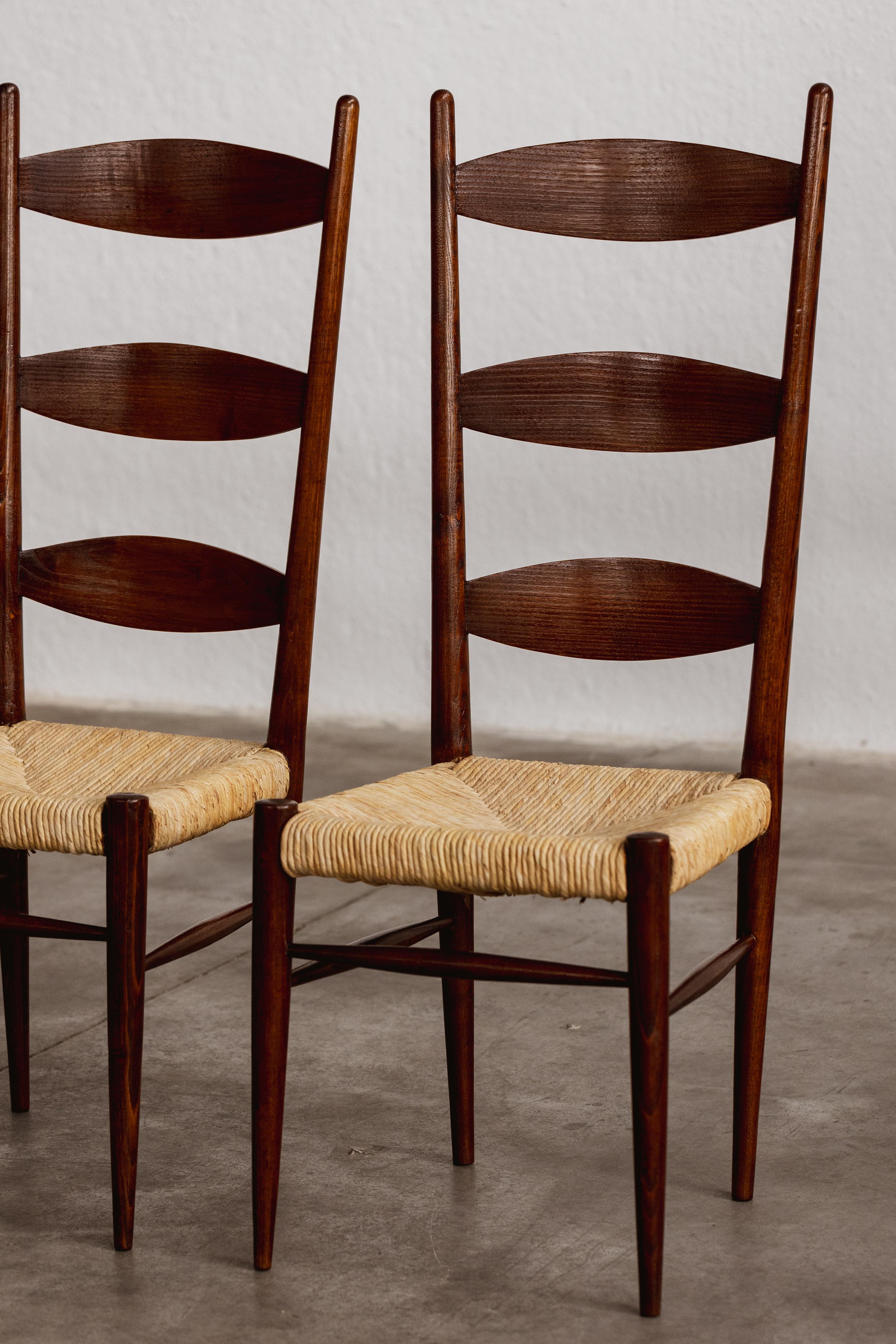 Chaises de salle à manger Colombo Sanguineti Chiavarine, 1948, lot de 2 Excellent état - En vente à Lonigo, Veneto