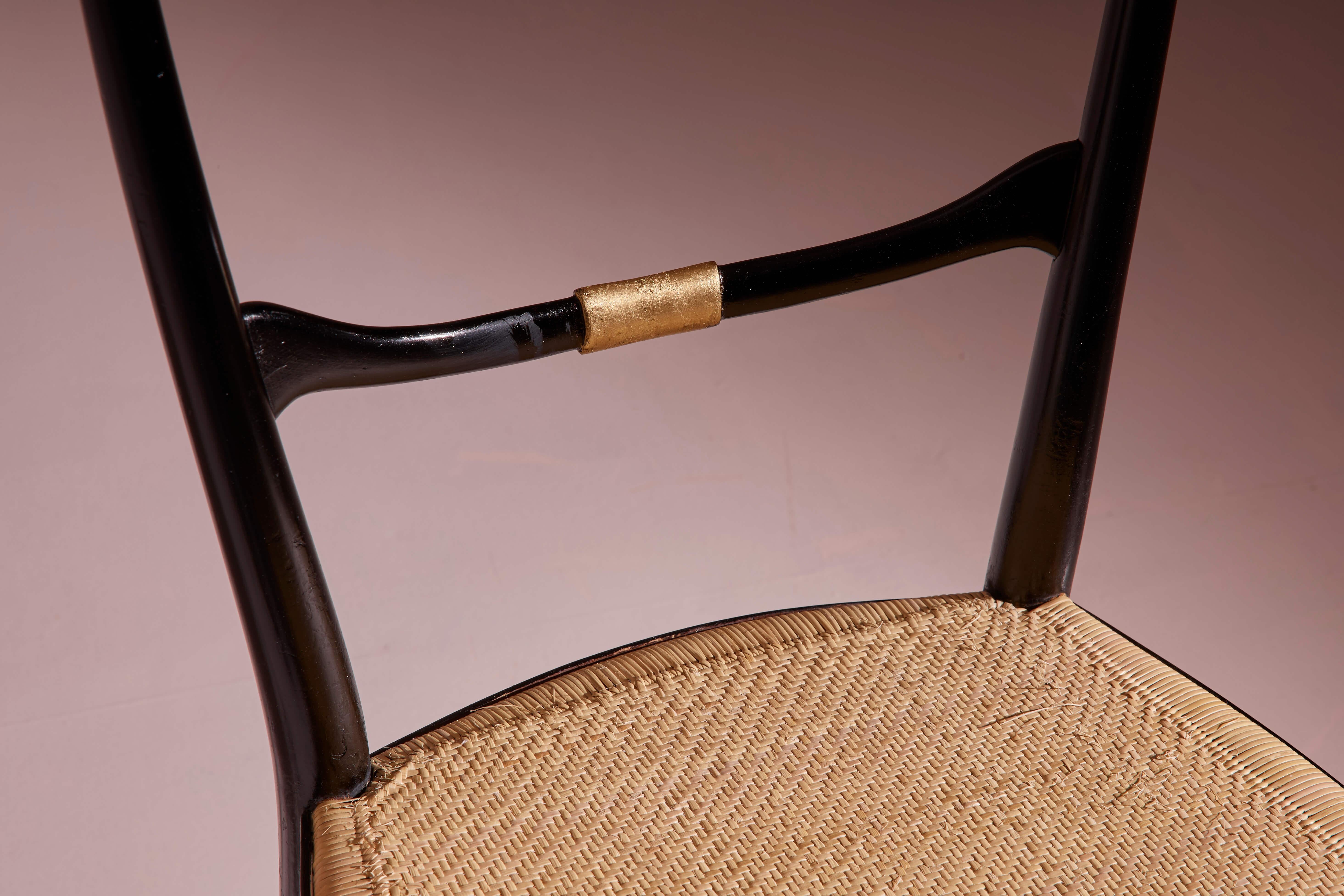 Ensemble de 10 chaises de salle à manger « Luciola » de Colombo Sanguineti, Chiavari, Italie, années 1960 en vente 4