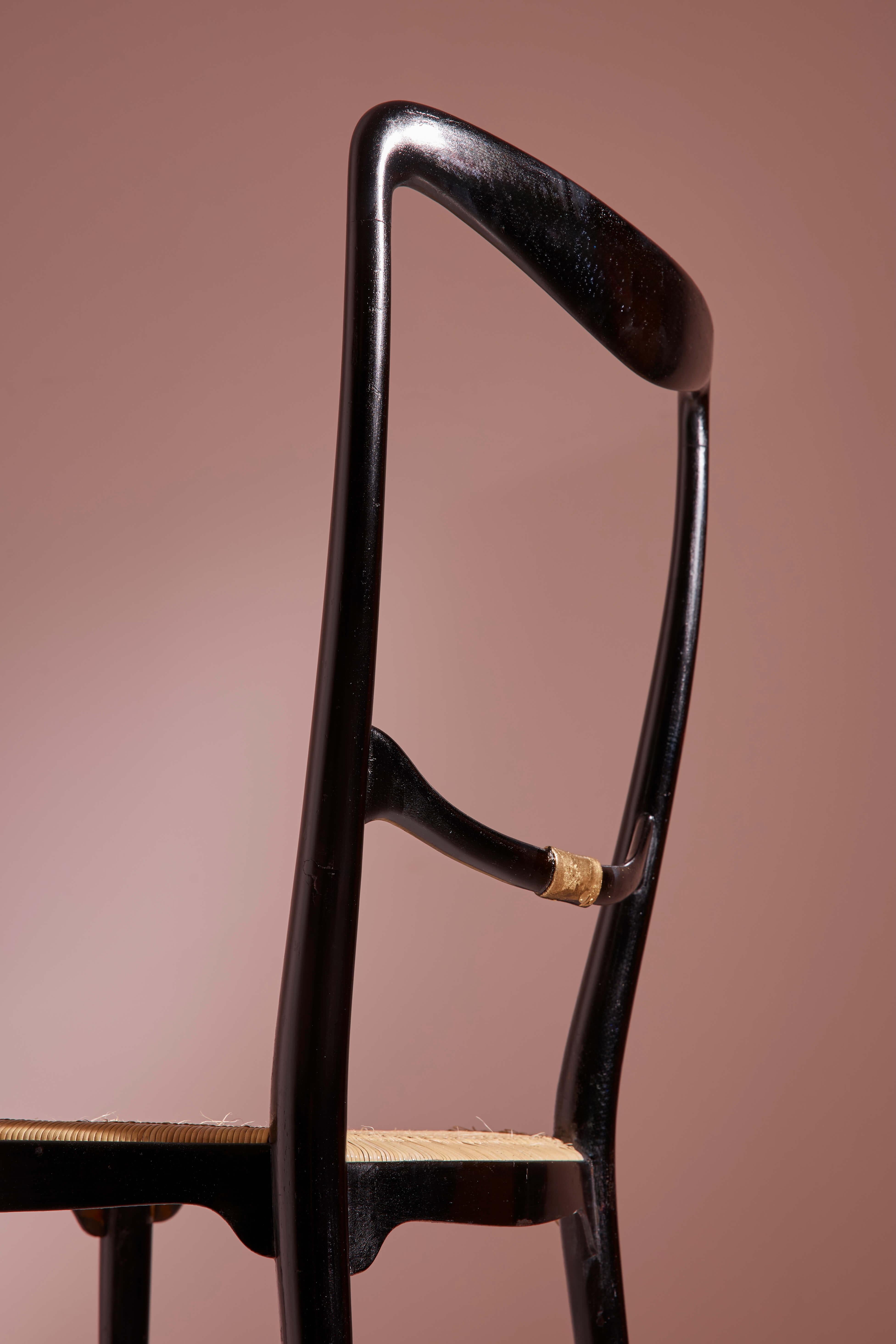 Ensemble de 10 chaises de salle à manger « Luciola » de Colombo Sanguineti, Chiavari, Italie, années 1960 en vente 7