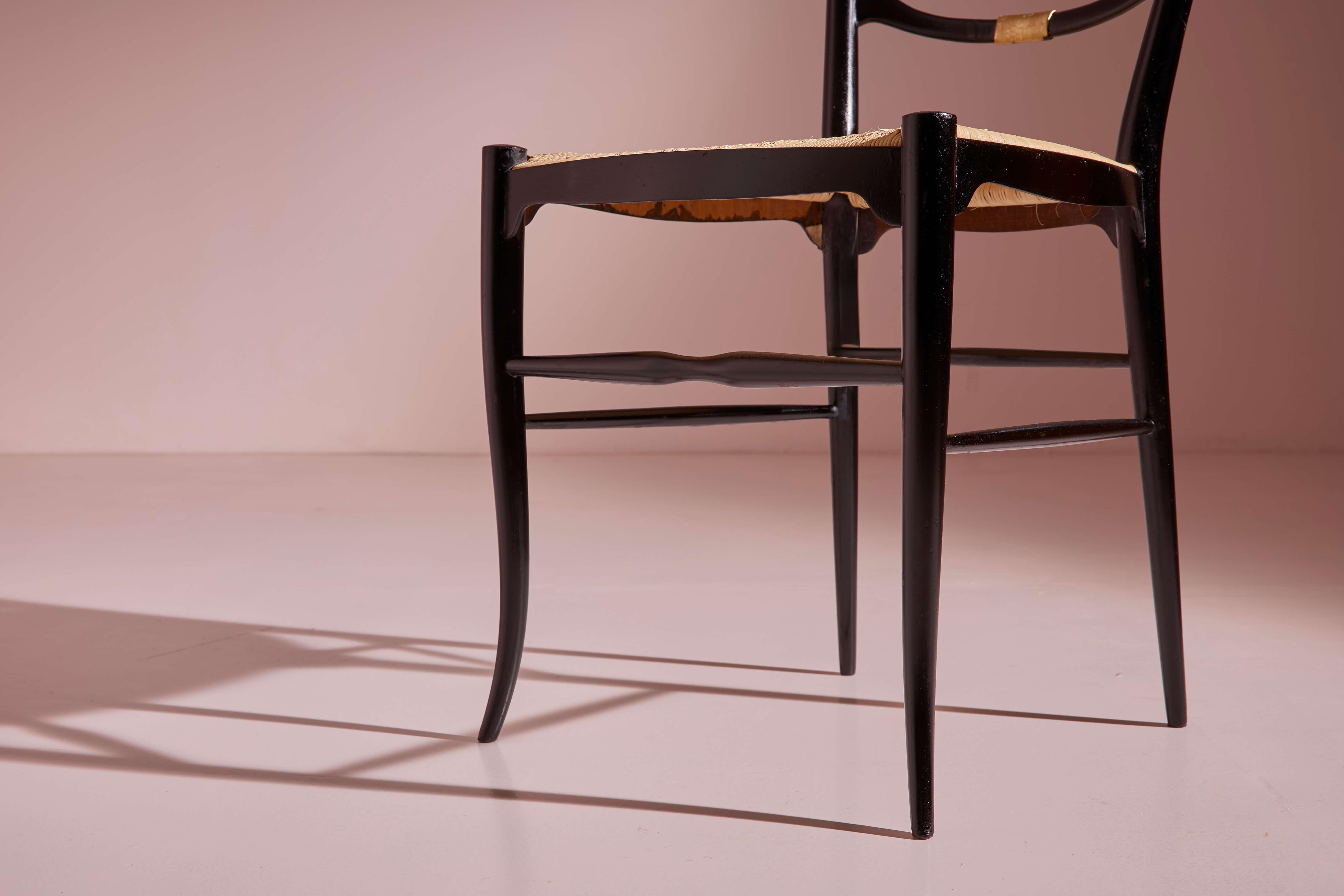 Ensemble de 10 chaises de salle à manger « Luciola » de Colombo Sanguineti, Chiavari, Italie, années 1960 en vente 8