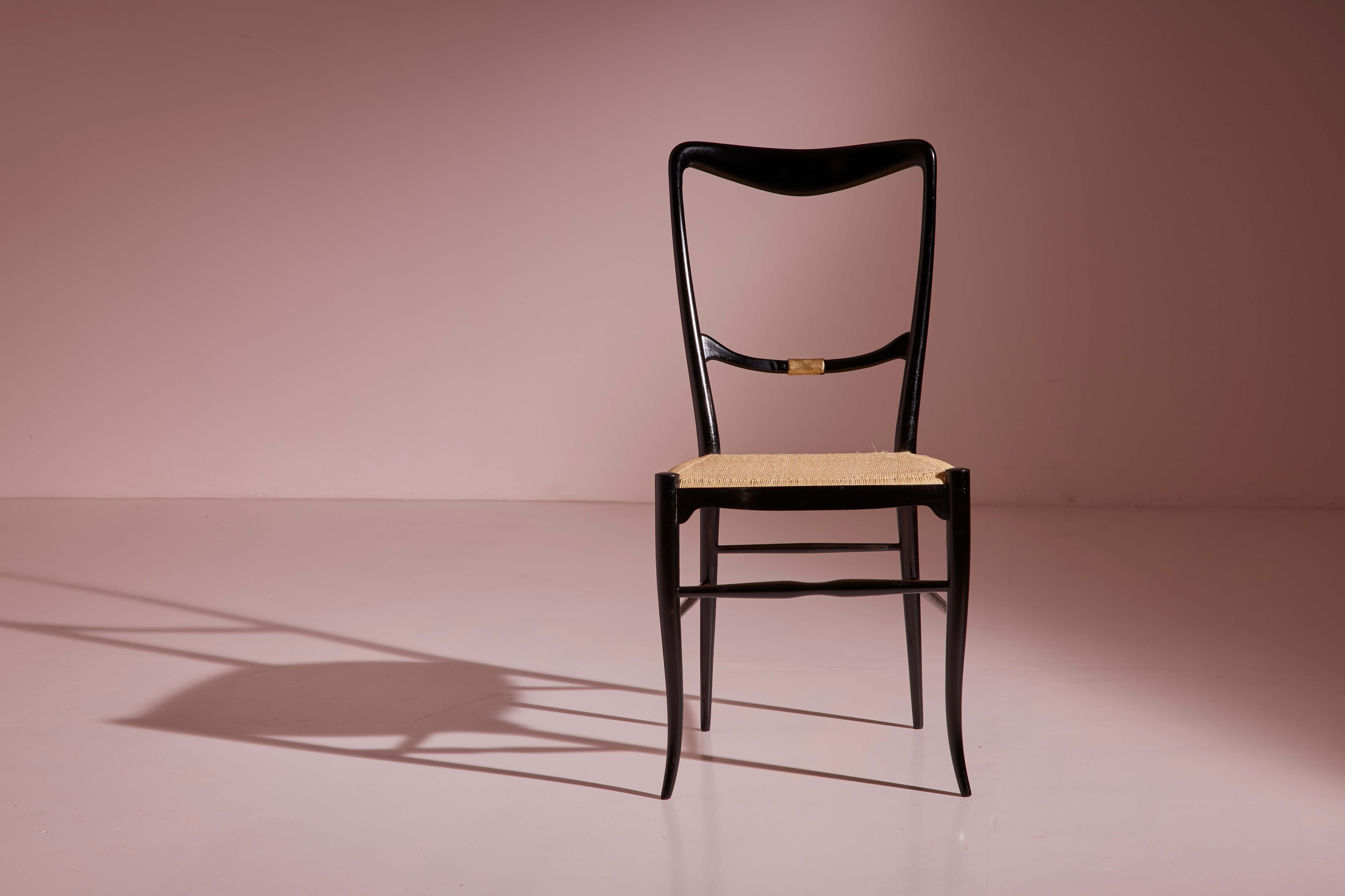 Ensemble de 10 chaises de salle à manger « Luciola » de Colombo Sanguineti, Chiavari, Italie, années 1960 en vente 1