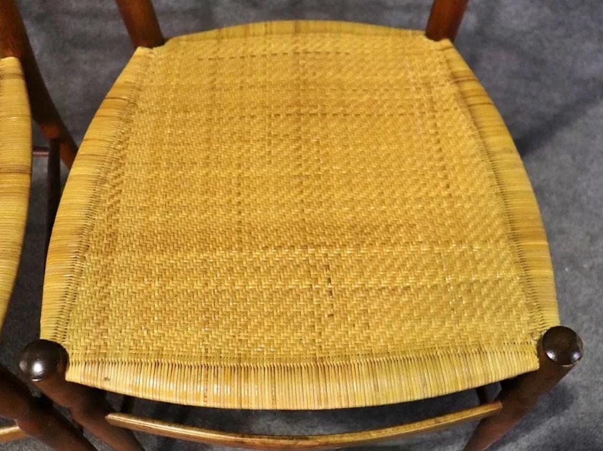 Mid-Century Modern Colombo Sanguineti Wicker Chairs For Sale