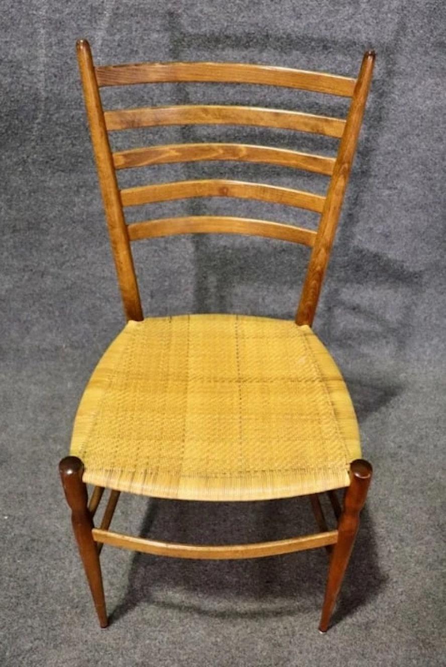 Caning Colombo Sanguineti Wicker Chairs For Sale