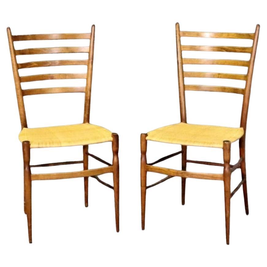 Colombo Sanguineti Wicker Chairs For Sale