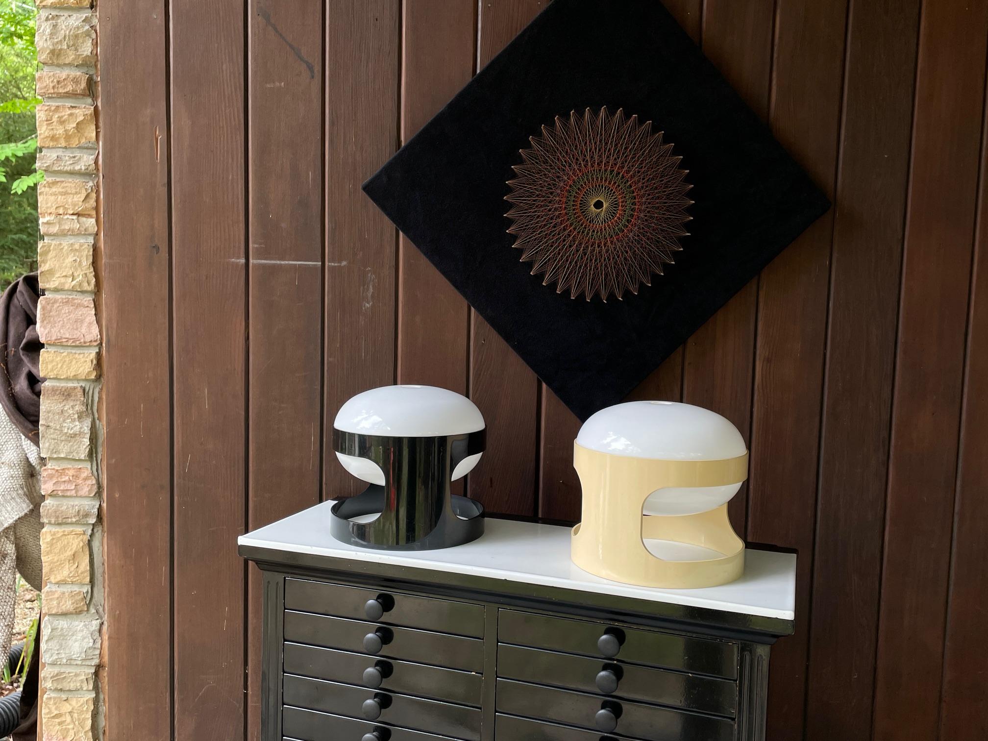 Scandinavo moderno Colombo Sinjet 1970s Lampade impilabili Vintage Mid-Century Pop Art Epoca Psichedelica