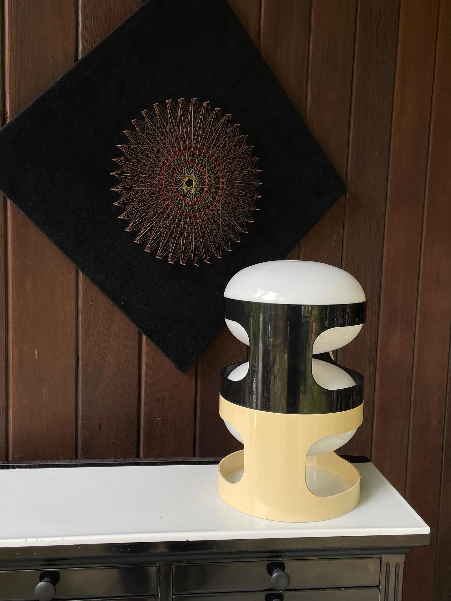 Plastica Colombo Sinjet 1970s Lampade impilabili Vintage Mid-Century Pop Art Epoca Psichedelica