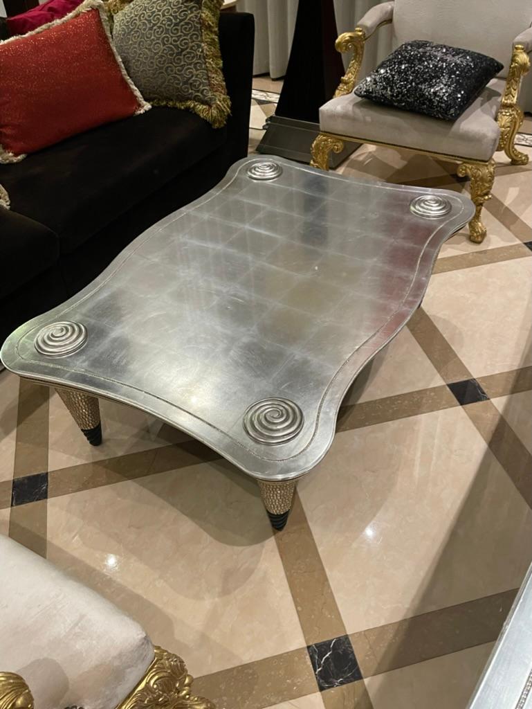 Italian Colombostile Coffee Table with Swarovski Crystals, Handmade in Italy For Sale