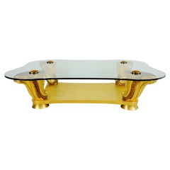 Table basse Colombostile Il Gusto Dei Principi en verre doré style Art Déco