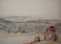 Damascus, Early 19th Century Watercolour and Bodycolour Landscape