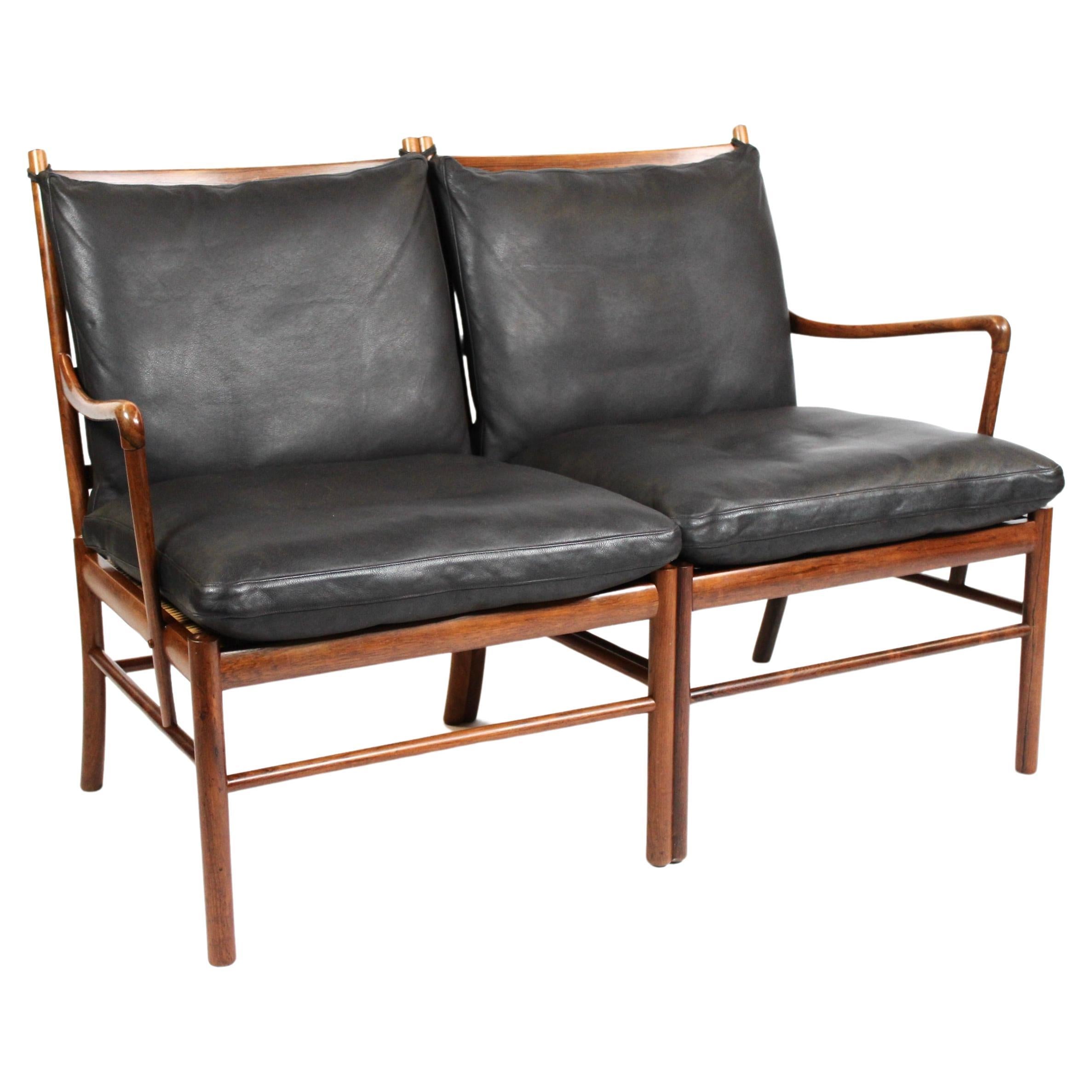 Colonial 2-Seat Sofa Model OW149-2 Made In Rosewood By Ole Wanscher From 1960s
