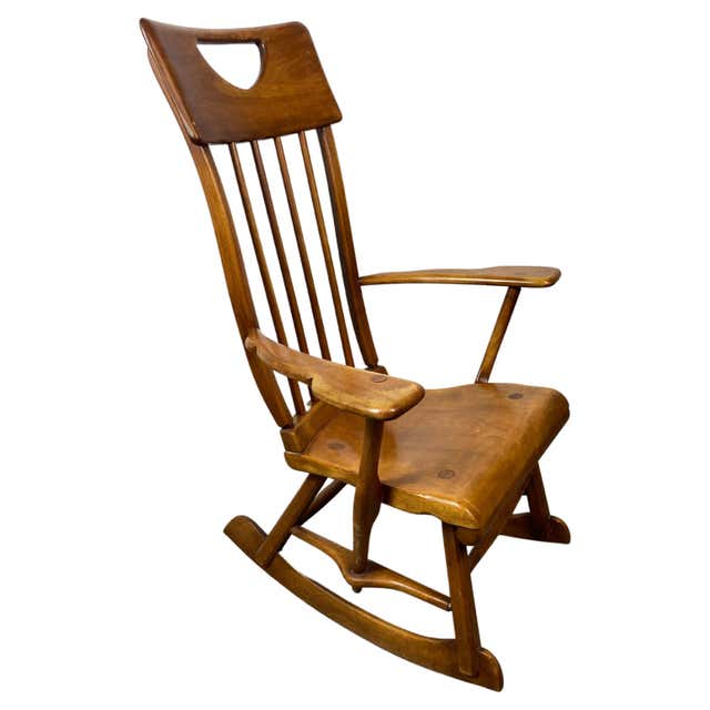 Vintage Sikes Co Maple Wood American Colonial Style Rocker Rocking ...