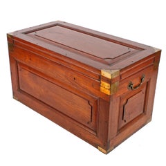 Colonial Brass Bound Military Teak Trunk, circa 1860