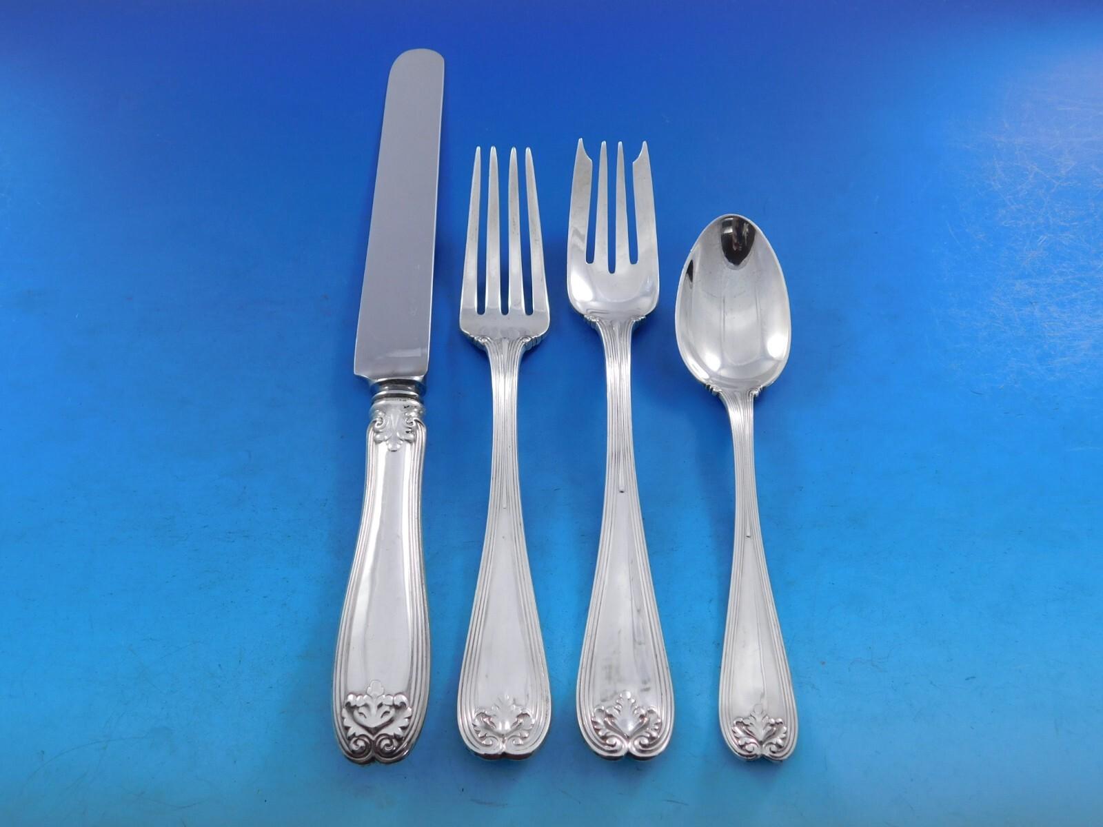 Argento 925 Colonial by Tiffany Set di posate in argento sterling per 12 persone Servizio da 108 pezzi Cena in vendita