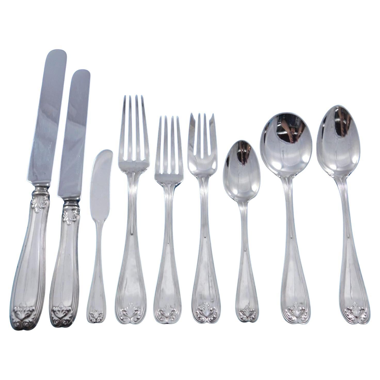 Colonial by Tiffany Set di posate in argento sterling per 12 persone Servizio da 108 pezzi Cena in vendita
