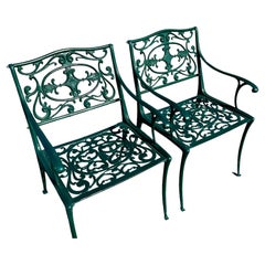 Coloni Casting 2 chaises d'extérieur en aluminium
