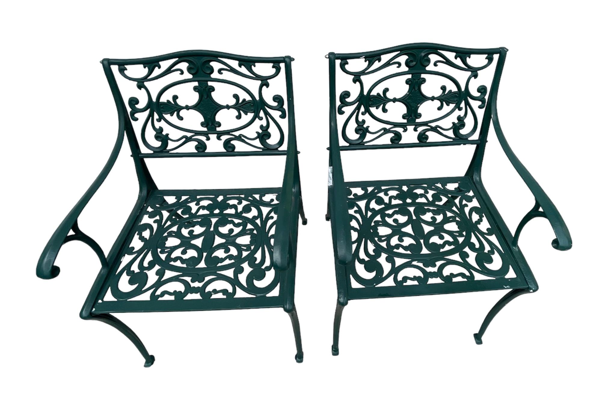 Colonial Casting OutDoor Aluminum Table and 4 chairs For Sale at 1stDibs