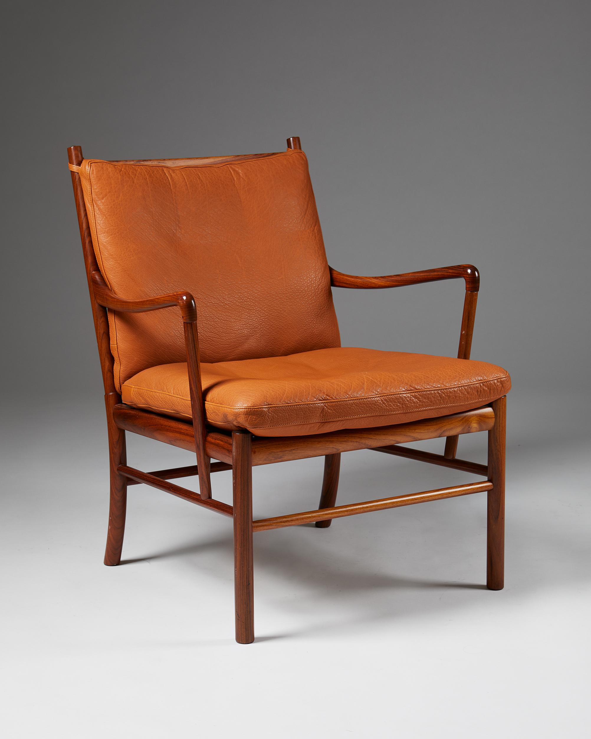 Mid-Century Modern Colonial Chair Designed by Ole Wanscher, Manufactured by P Jeppesen