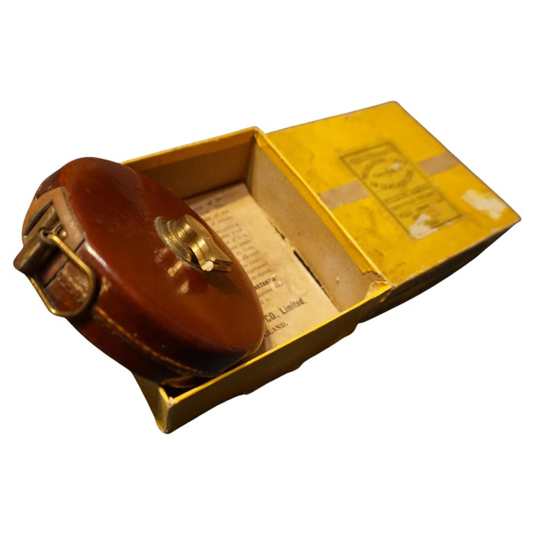 Colonial Chesterman''s Leather Case Measuring Tape London in Original ...