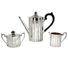 Colonial Classic Silver Plate Coffee Service Lunt Silver Coffee Pot Cream Sugar