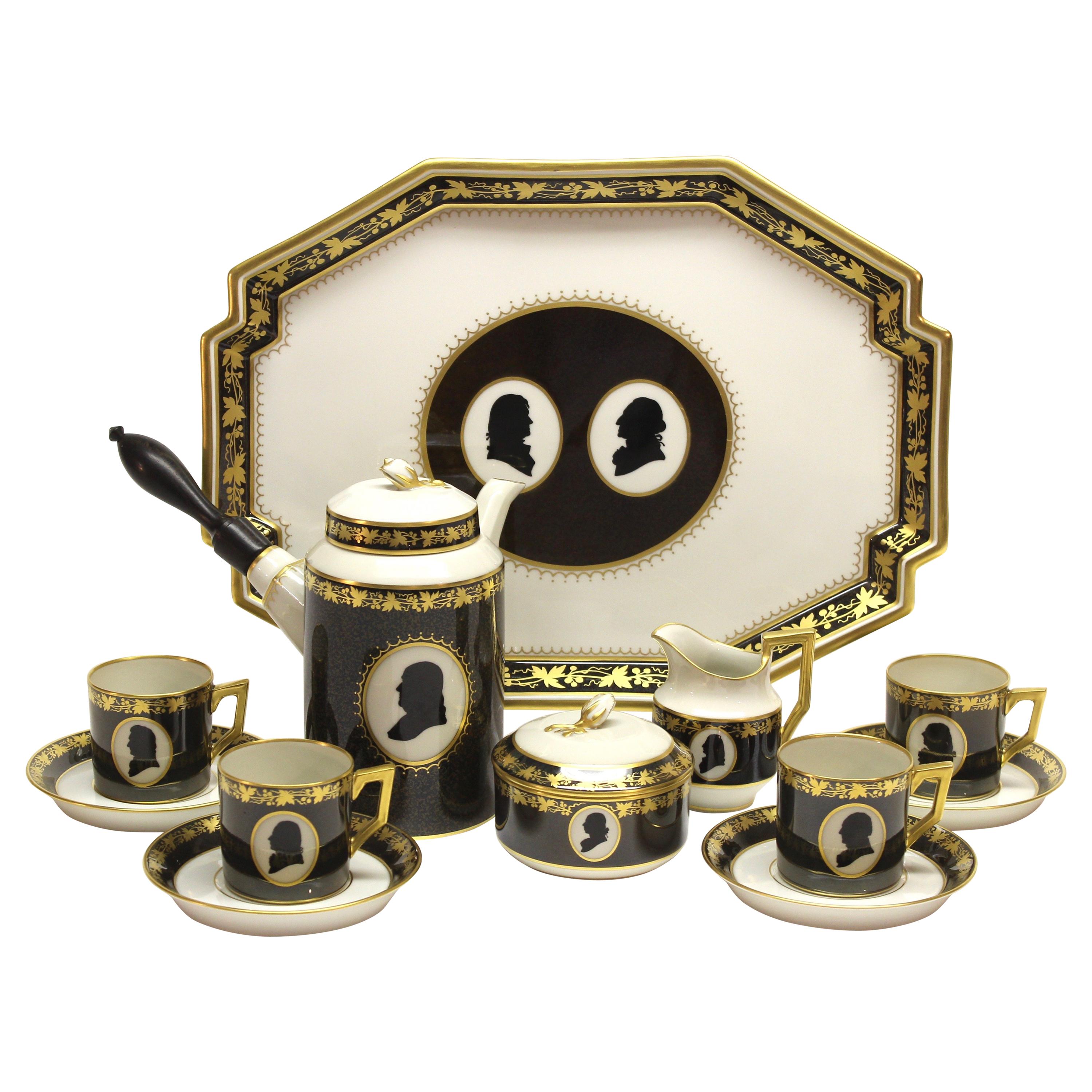 Service à café colonial de Royal Copenhagen en porcelaine en vente