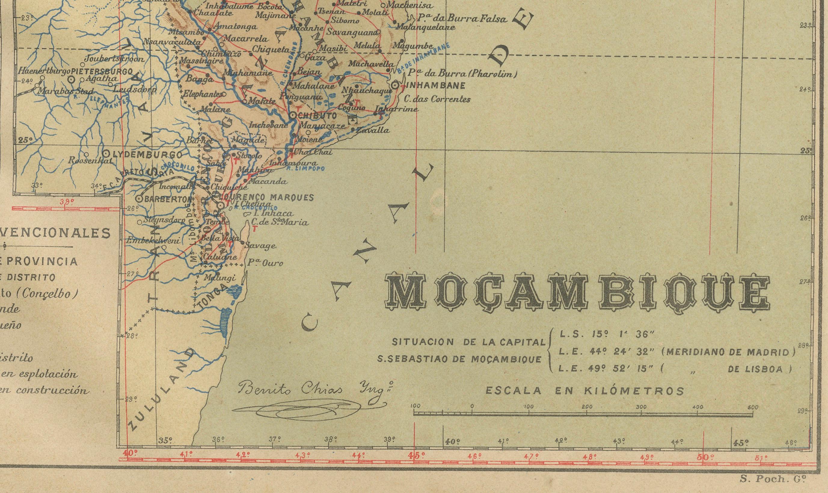 Début du 20ème siècle Crossroads coloniales : Angola et Mozambique en 1903 en vente
