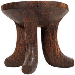 Tabouret africain de l'époque coloniale en provenance d'Éthiopie