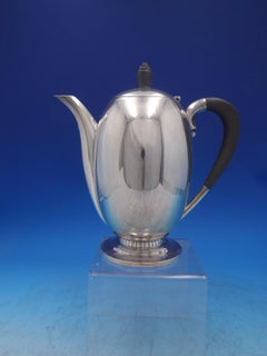 Colonial Fiddle by Tuttle Sterling Silver Tea Set 5 Piece '#6120' Vintage