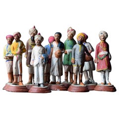 Figures en argile de l'Inde coloniale