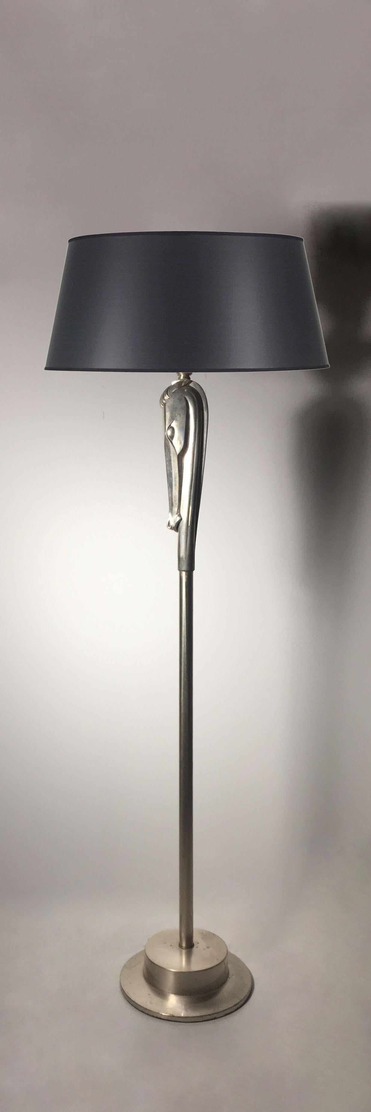 Deco / Mid-Century Lampe von Colonial Lamp Company.  Surreale Pferdelampe, Victor Schreckengost zugeschrieben