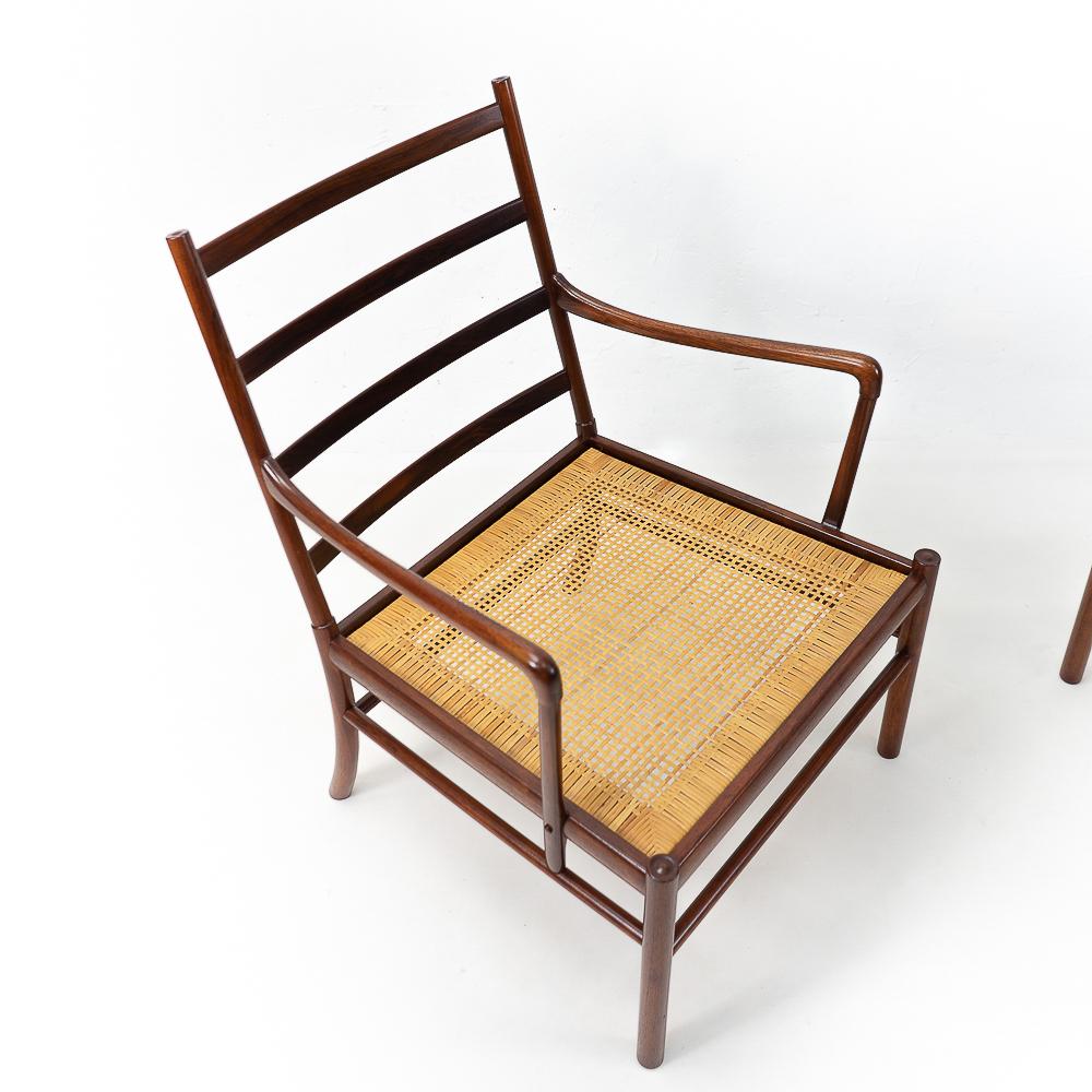 Vintage Danish Design Colonial Lounge Chair and Ottoman, by Ole Wanscher, 1950s For Sale 6