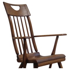 Herman de Vries High Back Rocking Chair, Sikes Furniture 1930's