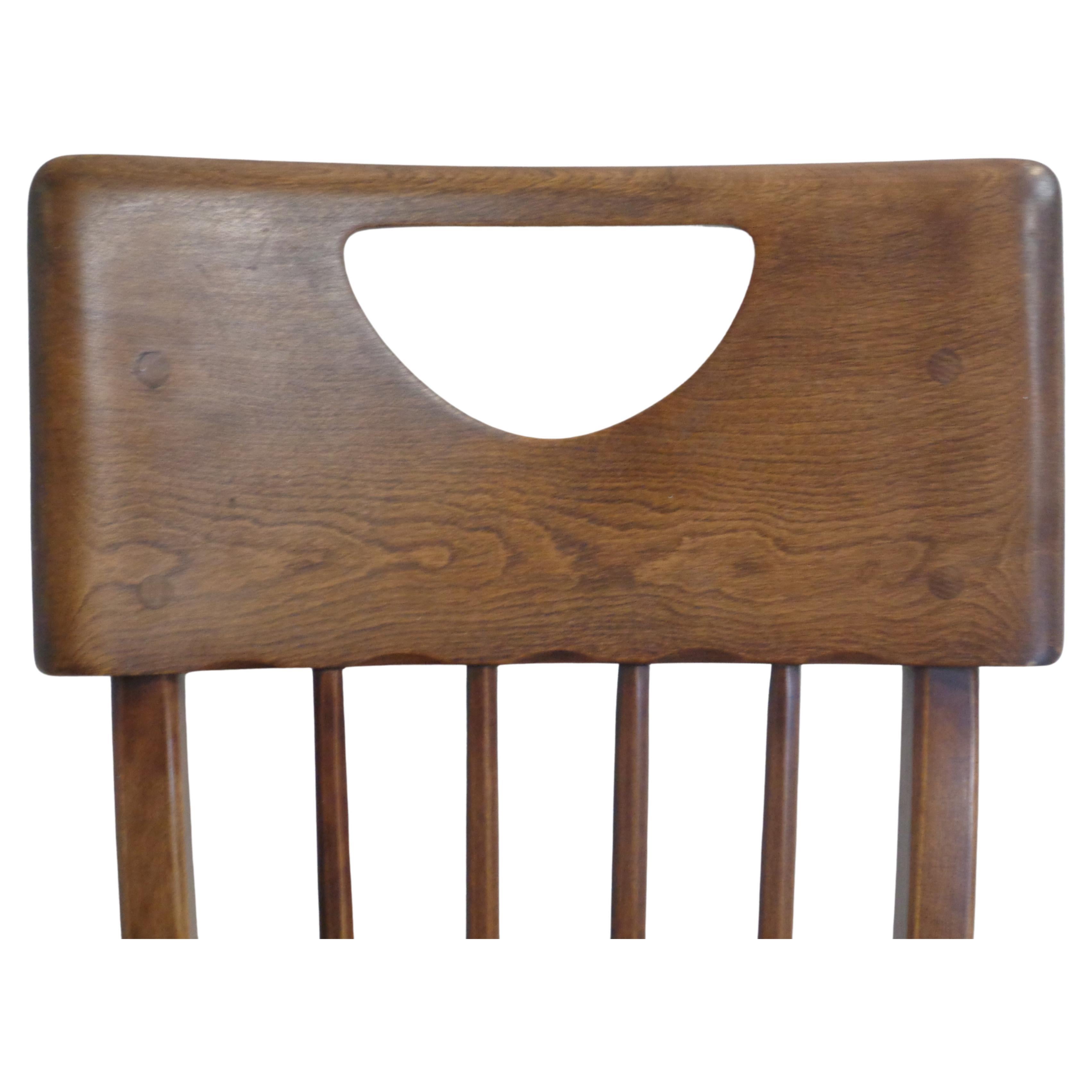 Mid-20th Century Herman de Vries High Back Rocking Chair, Sikes Furniture 1930's For Sale