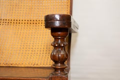 Colonial Planter Chair, Walnut and Weaved Back Armchair