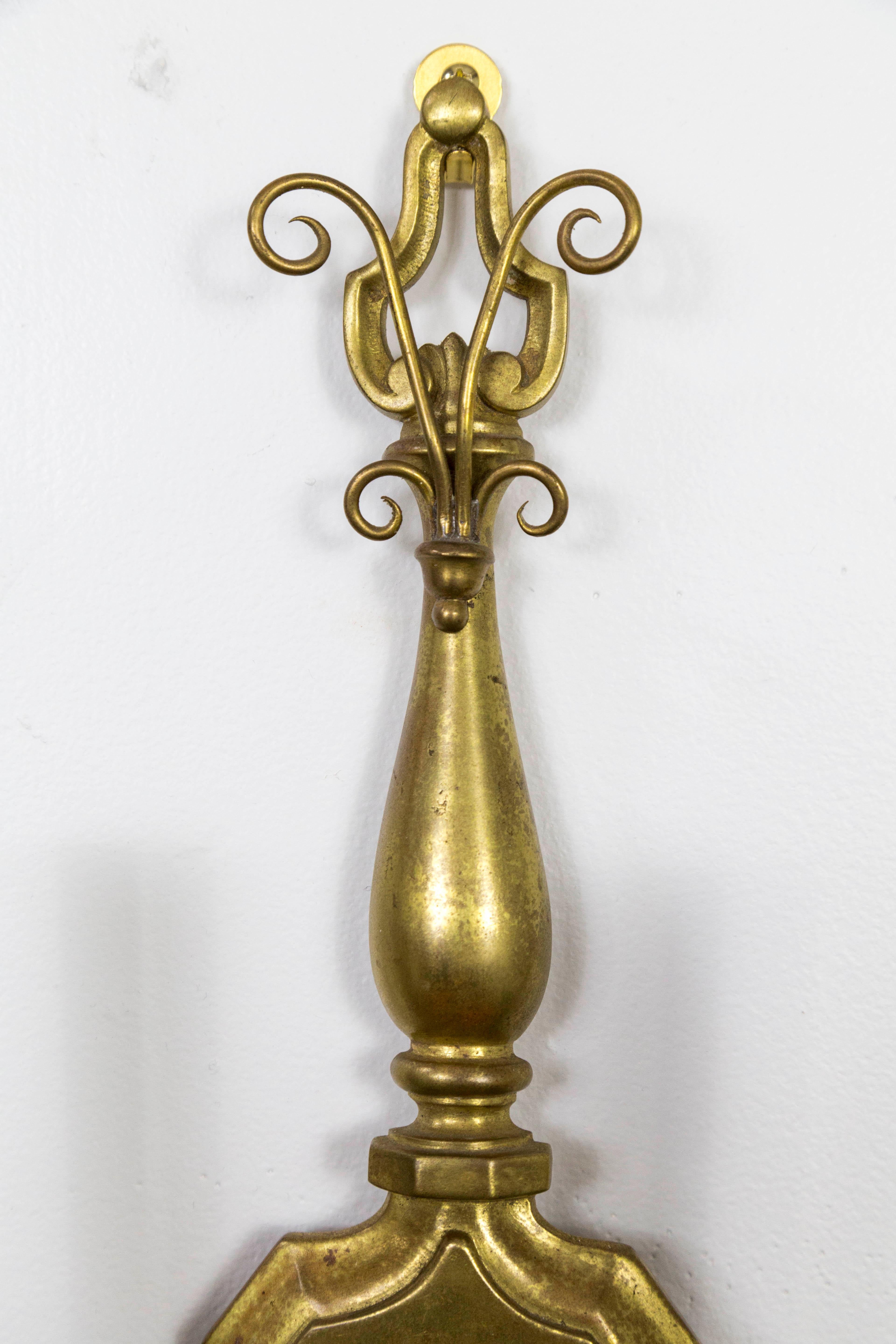 Colonial Revival 2-Light Brass Sconces 'Pair' 6