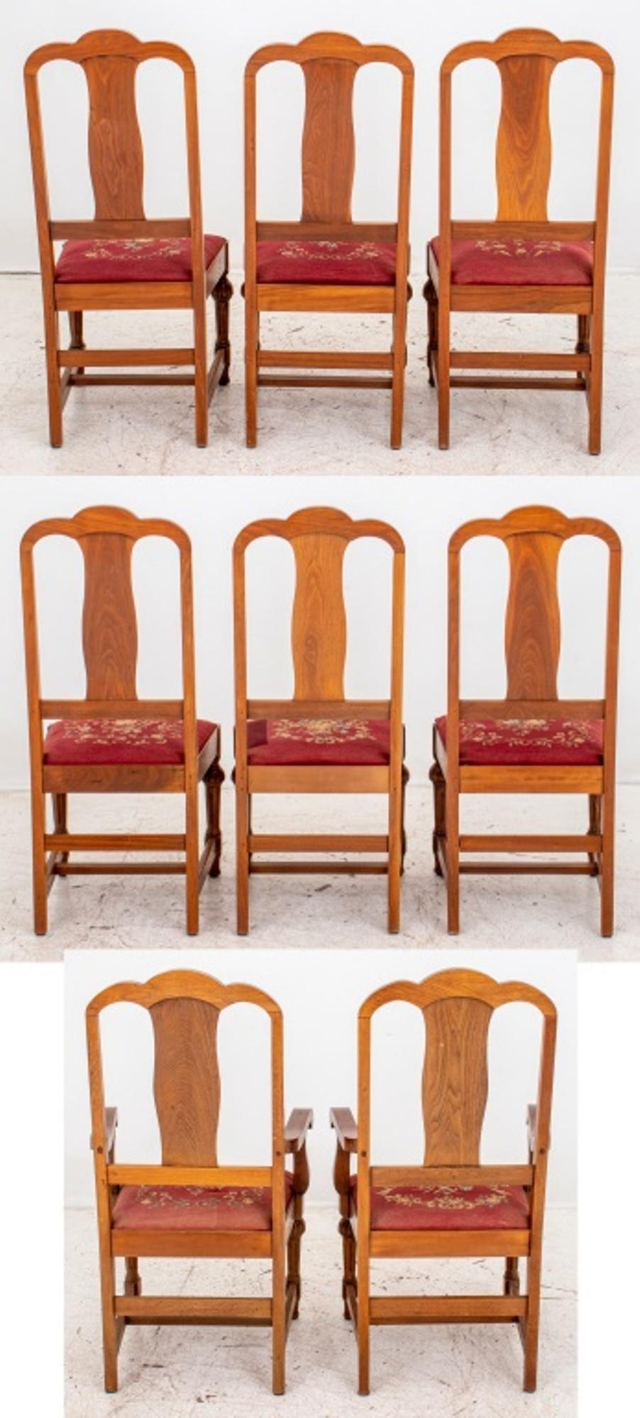 20th Century Colonial Revival Dining Chairs, Set of 8 For Sale