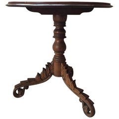 Colonial Round Carved Pedestal Table