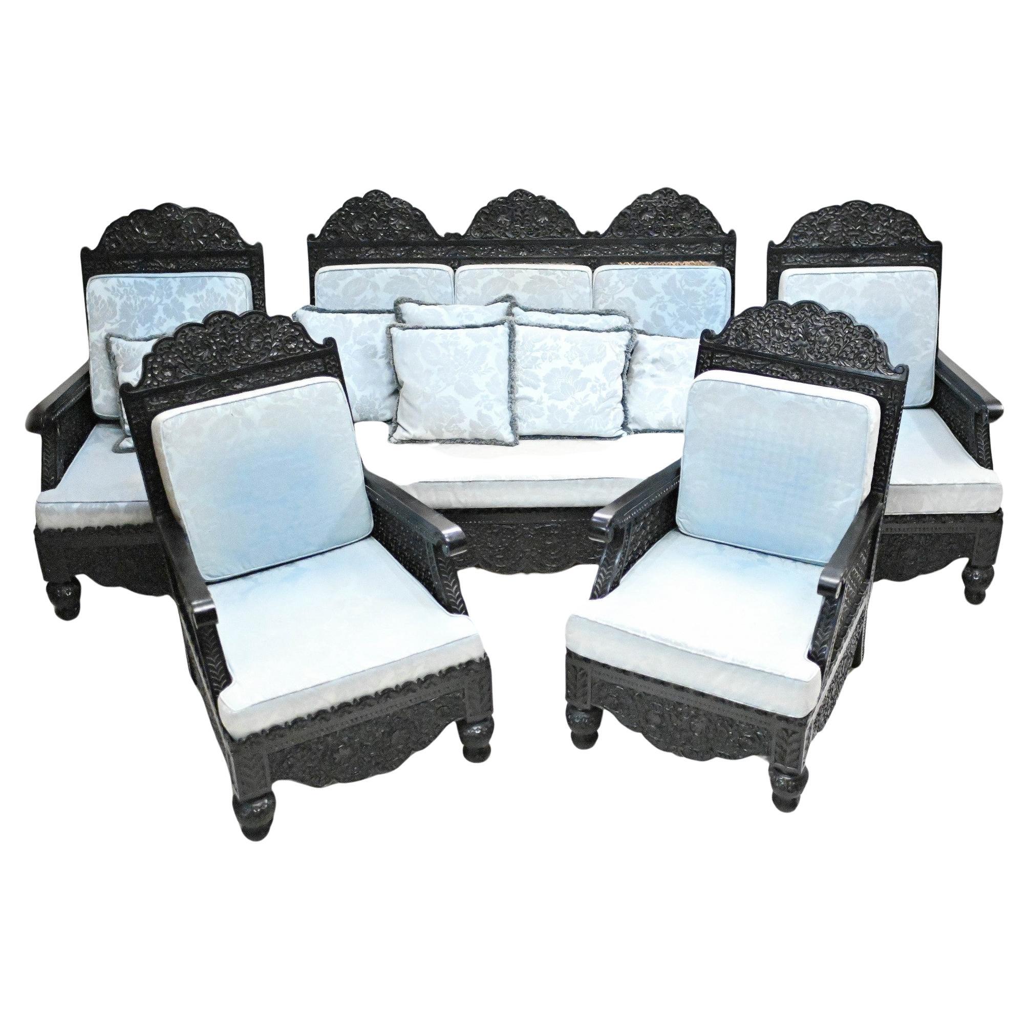 Sillones Coloniales Sillones Antiguos India 3 Piezas Madera Padauk