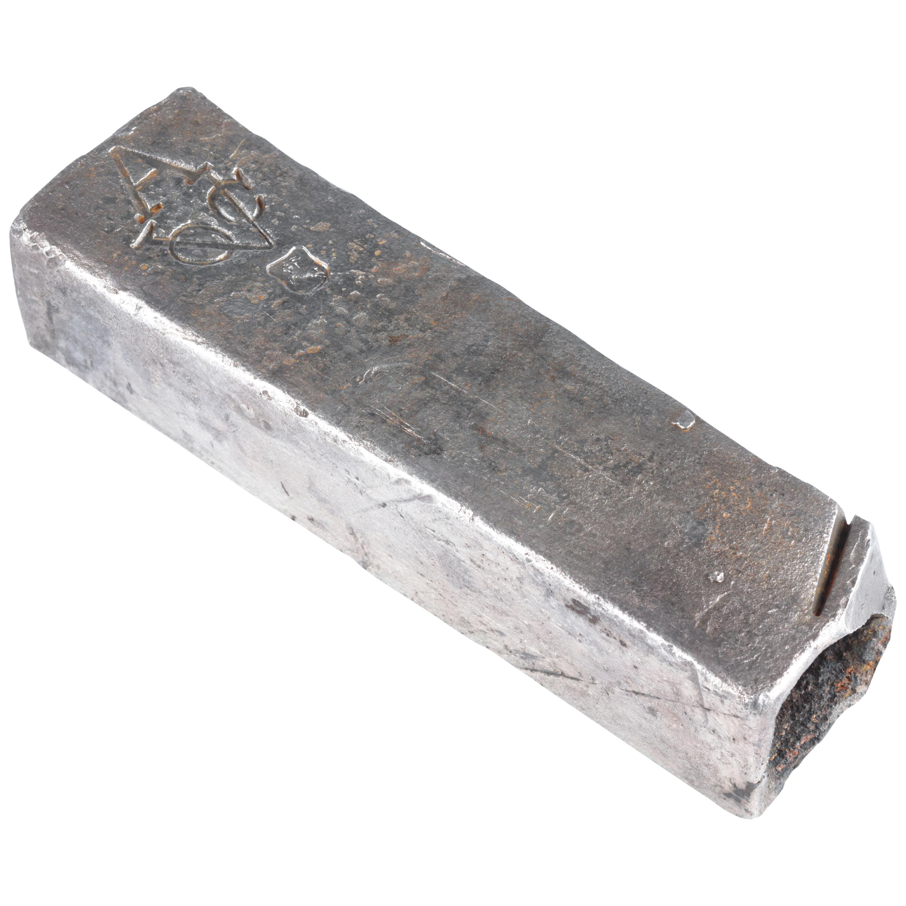 Colonial Silver VOC 'East-India Company' Ingot For Sale