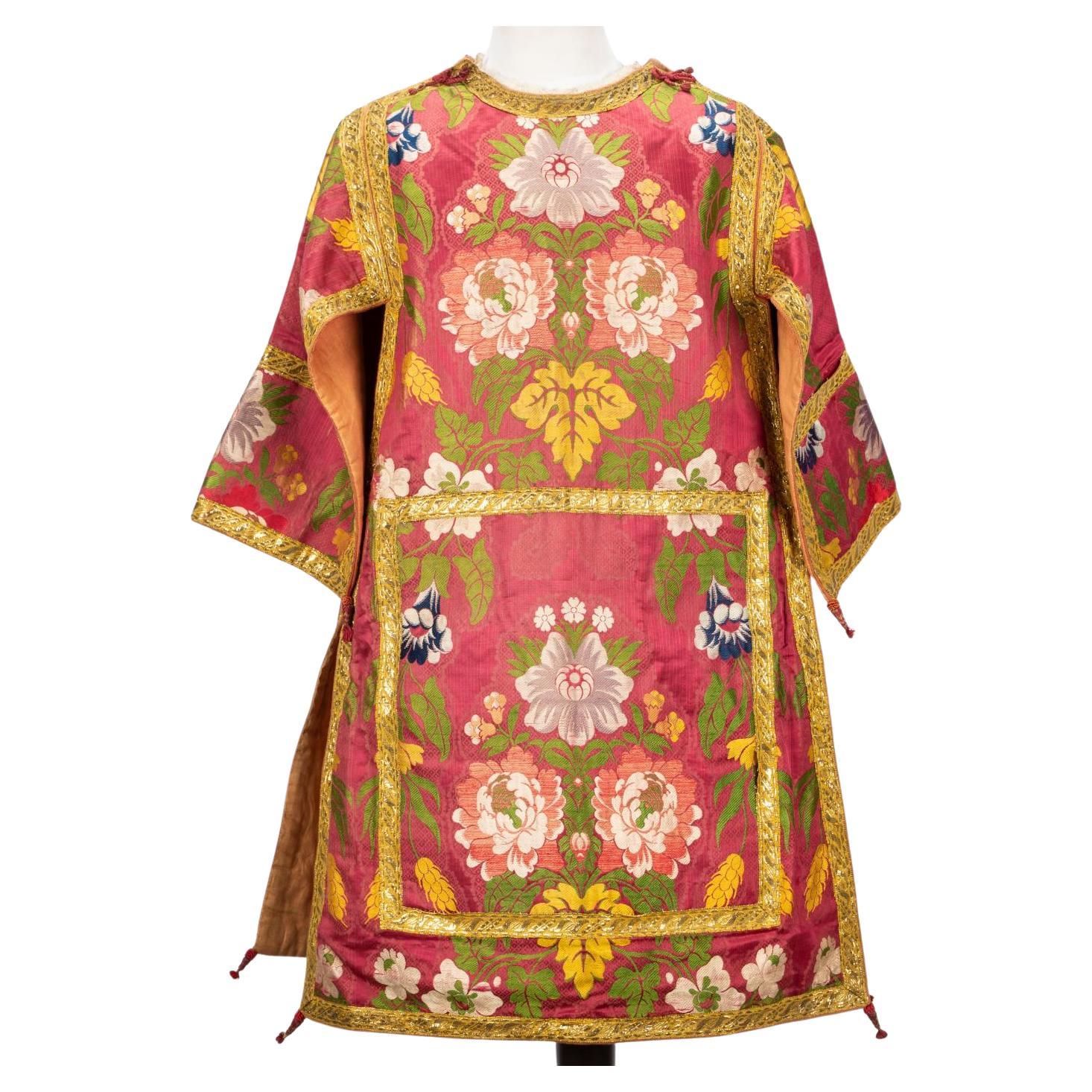 Colonial Spanish Silk Religious Dalmatic Robe Chasuble For Sale at 1stDibs