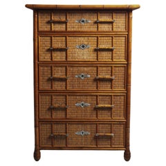 Natural Fiber Commodes and Chests of Drawers