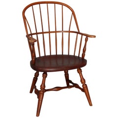 Vintage Colonial Style Stickley Oak Windsor Fan Back Chair, 20th Century