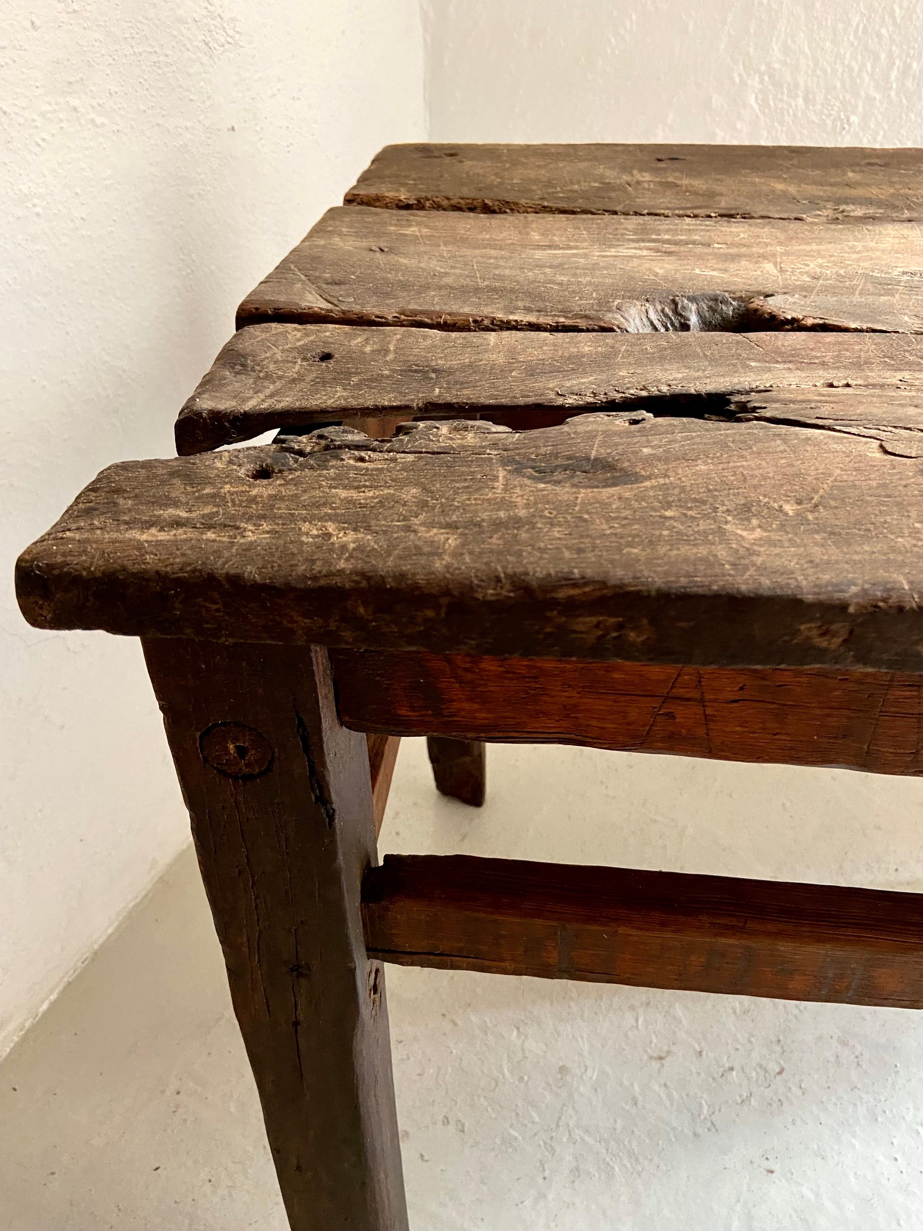 Rustic Colonial Table from Mexico, Circa Mid 19th Century