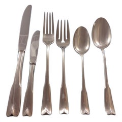 Retro Colonial Theme by Lunt Sterling Silver Flatware Set for Eight Service 52 Pieces