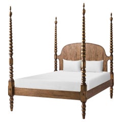 Colonial Turned-Post Four-Poster Queen Bed