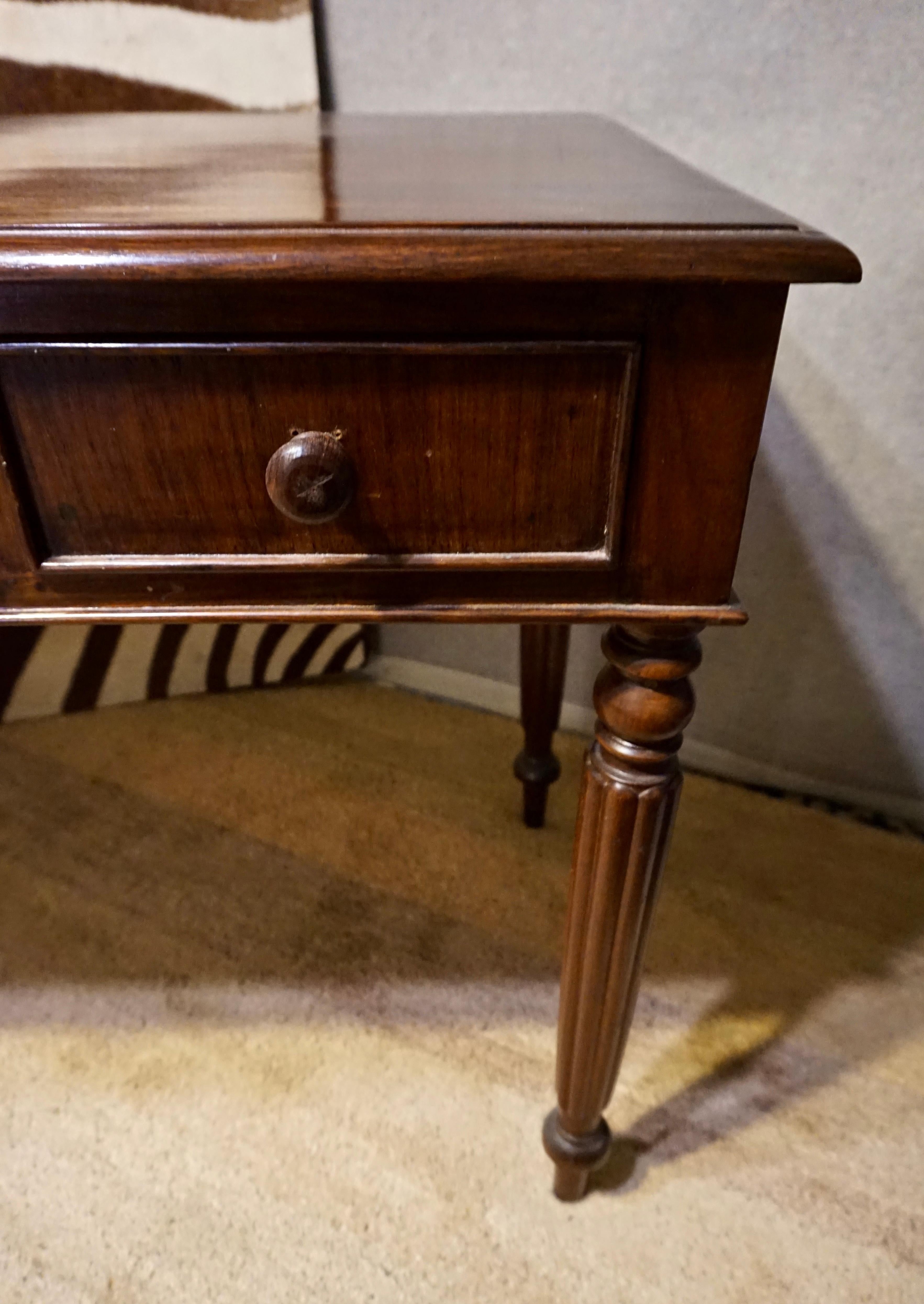 Colonial Victorian Solid Rosewood Hand Carved Writing Desk 4