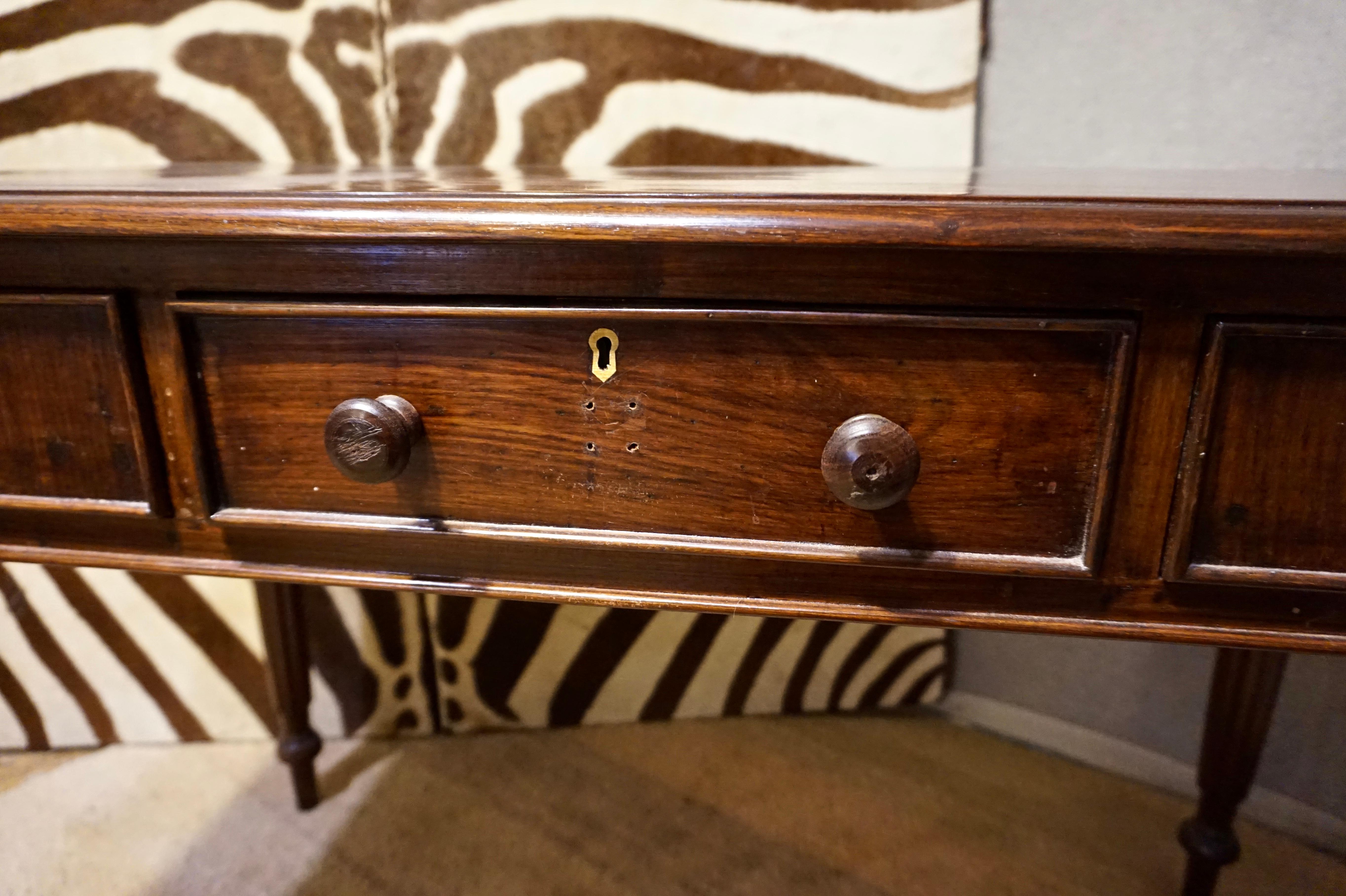 Colonial Victorian Solid Rosewood Hand Carved Writing Desk 4