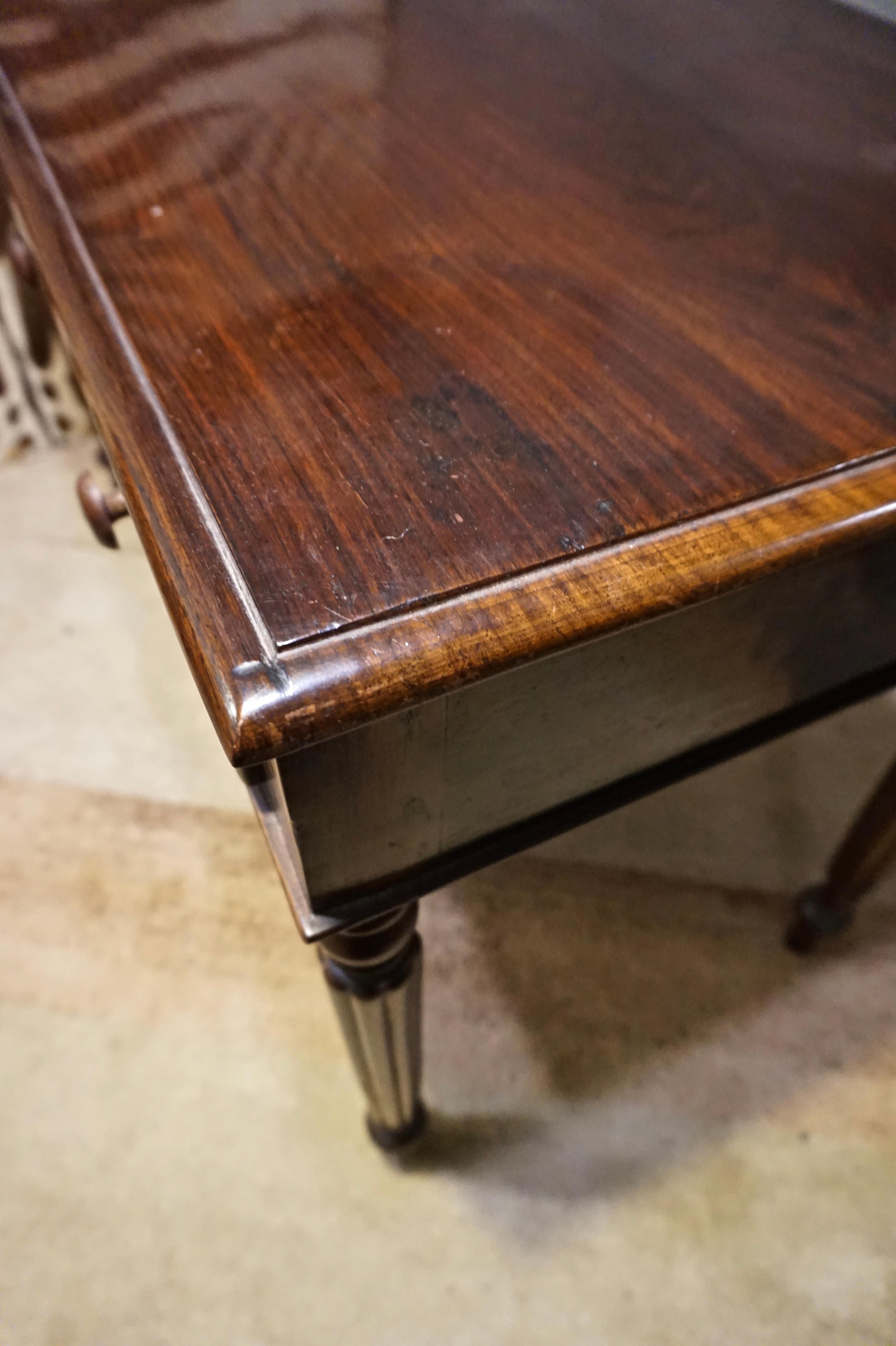 Colonial Victorian Solid Rosewood Hand Carved Writing Desk 9